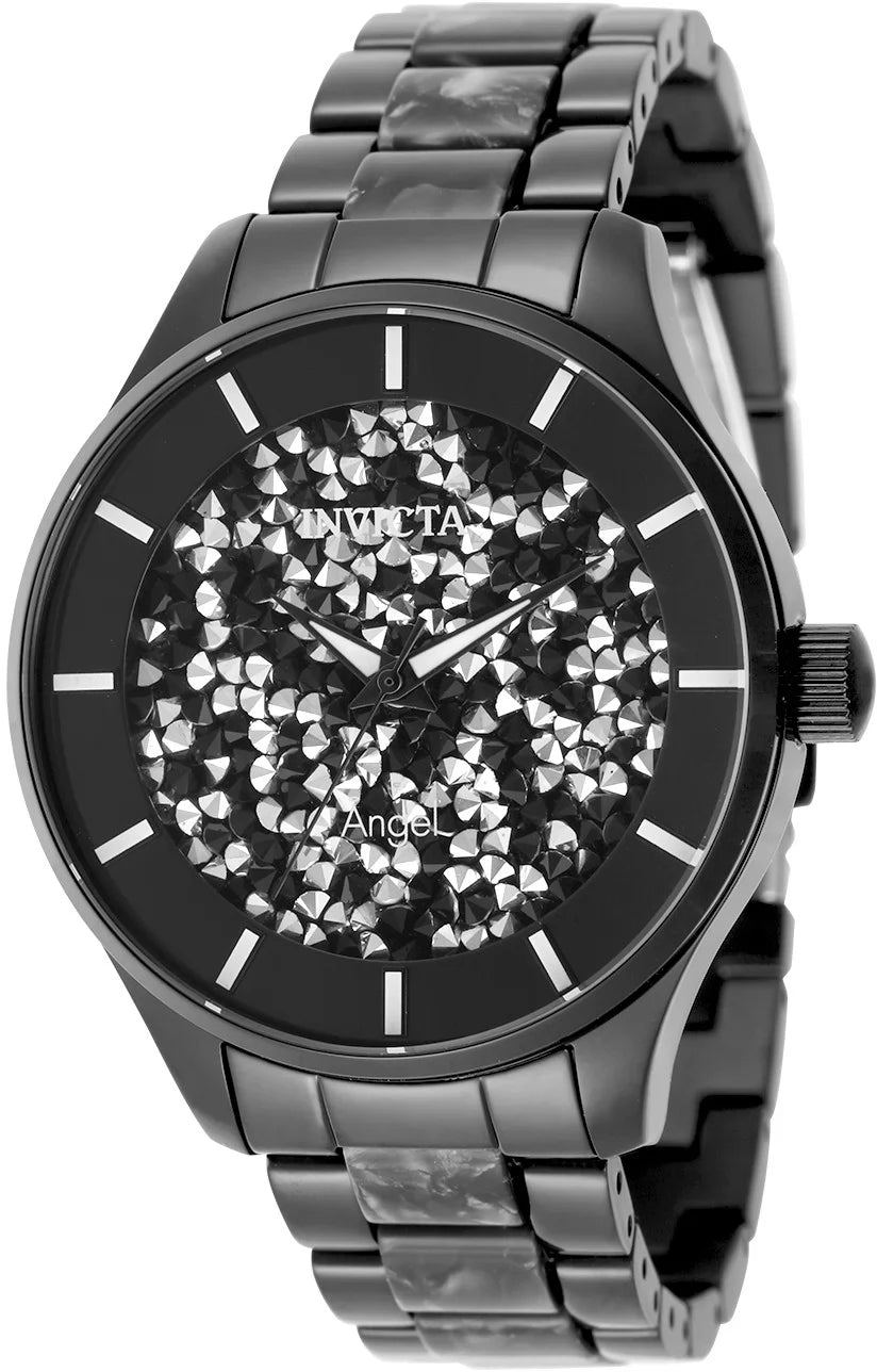 Invicta Women's 50596 Angel Quartz PC21 Black Dial Watch