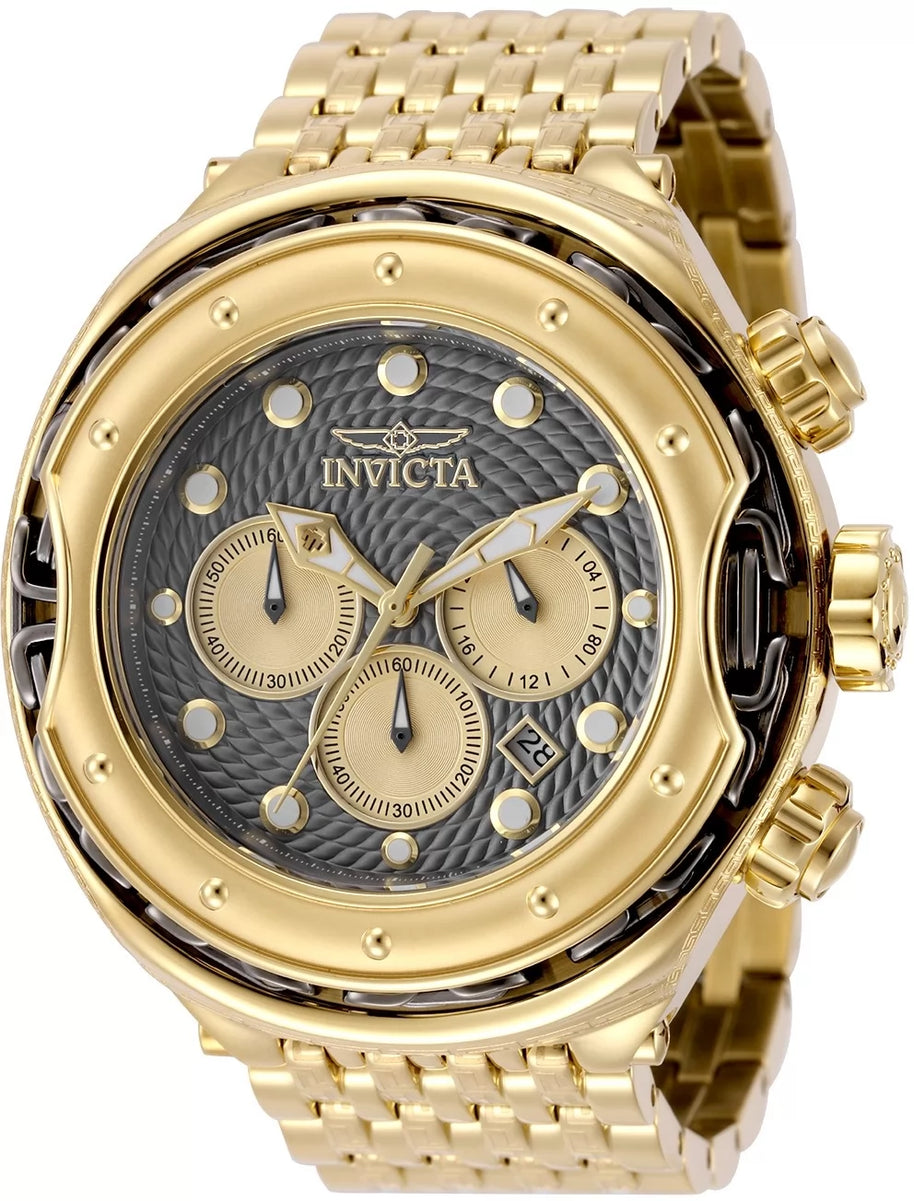 Invicta Men's Bolt Quartz VD53 Gunmetal, Gold Dial Watch