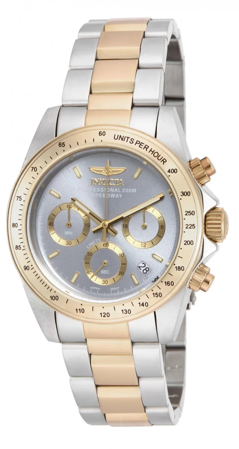 Invicta Men's ILE9212A Speedway Quartz Chronograph Charcoal Dial Watch