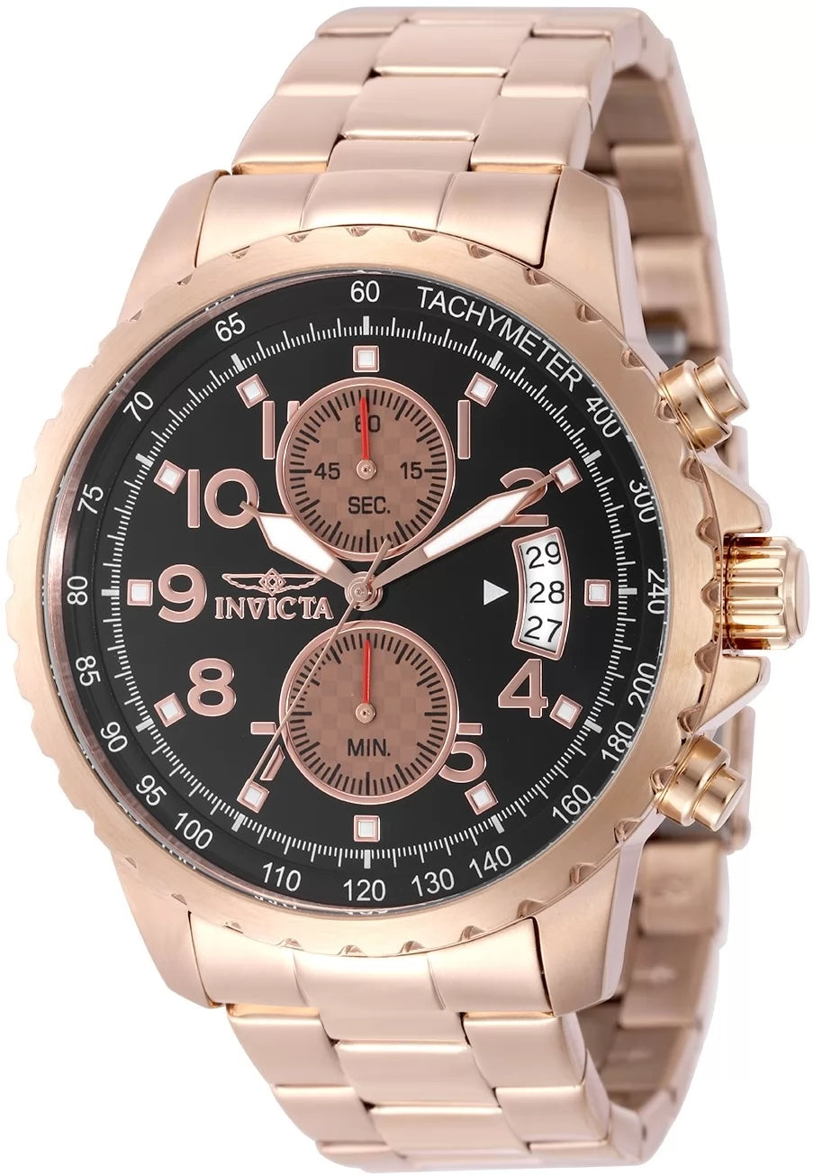 Invicta Men's 50684 Specialty Quartz VD51 Black Dial Watch
