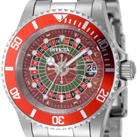 Invicta Men's 50519 Pro Diver Quartz PC32 Green, Red, Black Dial Watch