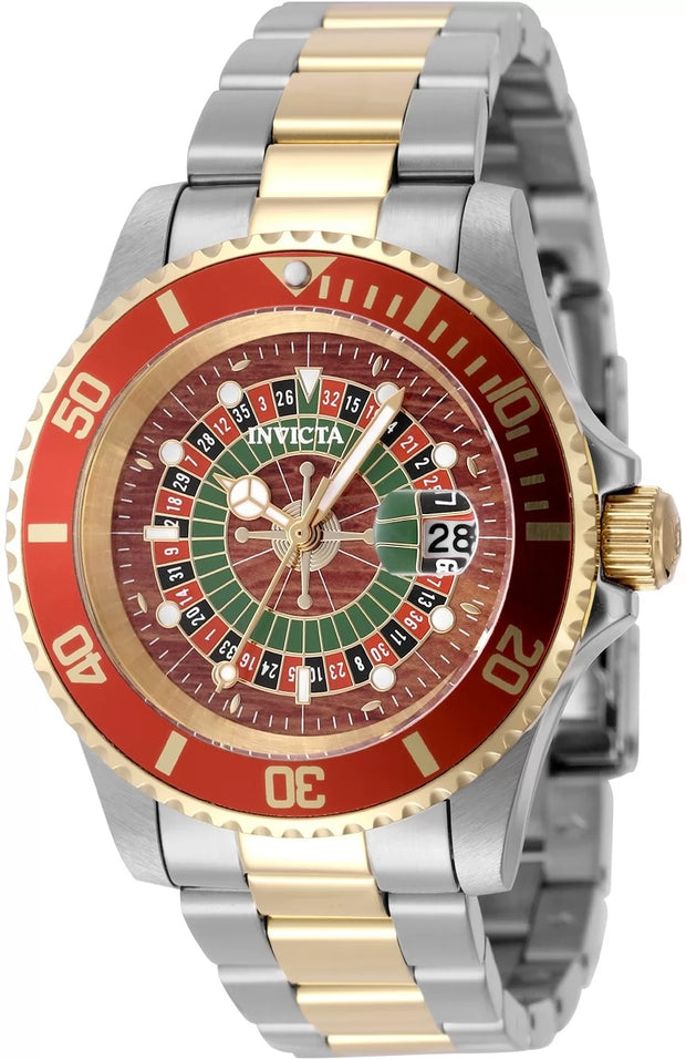 Invicta Men's 50521 Pro Diver Quartz PC32 Green, Red, Black Dial Watch
