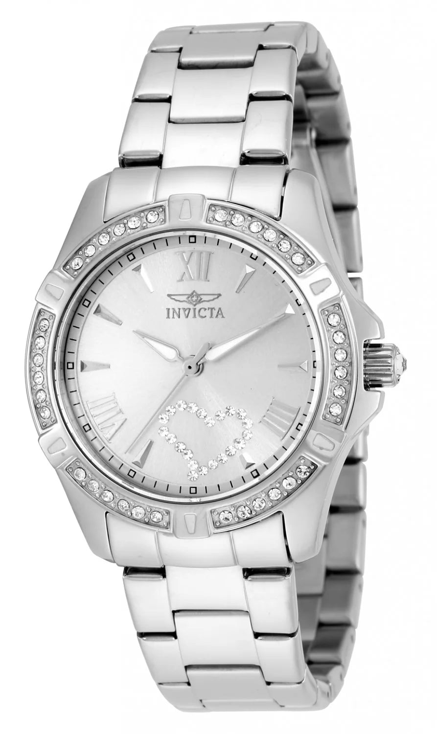 Invicta Men's 21383 Angel Quartz 3 Hand Silver Dial Watch