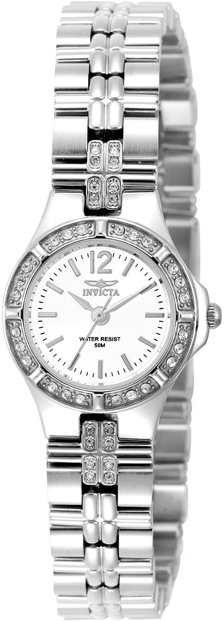 Invicta Women's 0126 Wildflower Quartz 3 Hand White Dial Watch