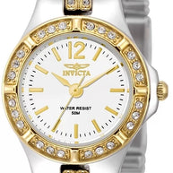 Invicta Women's 0127 Wildflower Quartz 3 Hand White Dial Watch