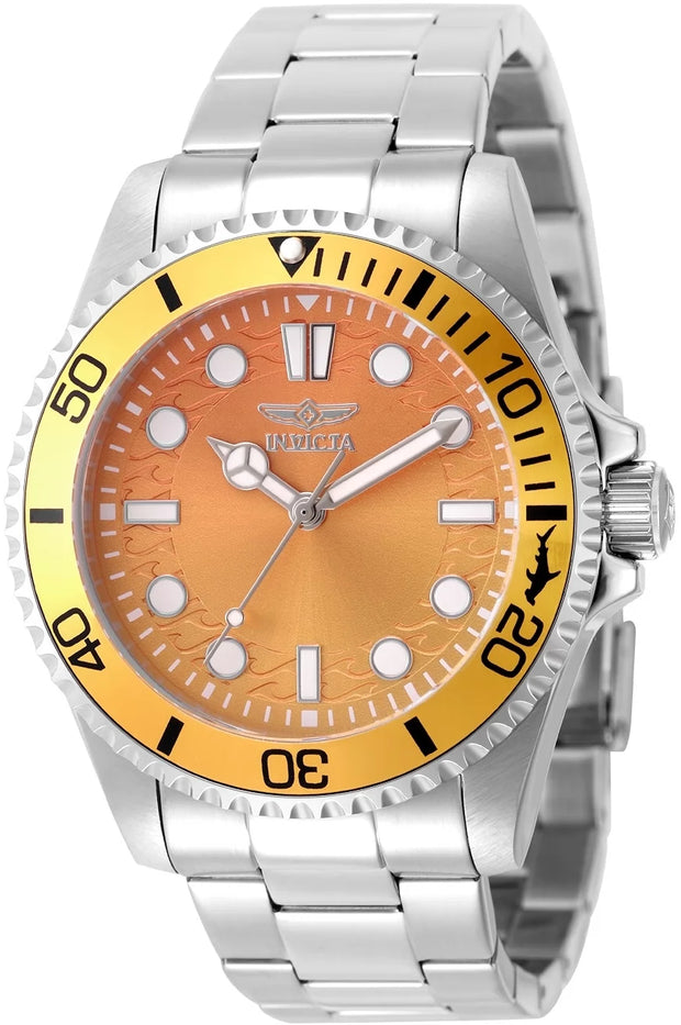 InvictaMen's 50932 Pro Diver Quartz PC21 Gradient, Yellow, Brown Dial Watch