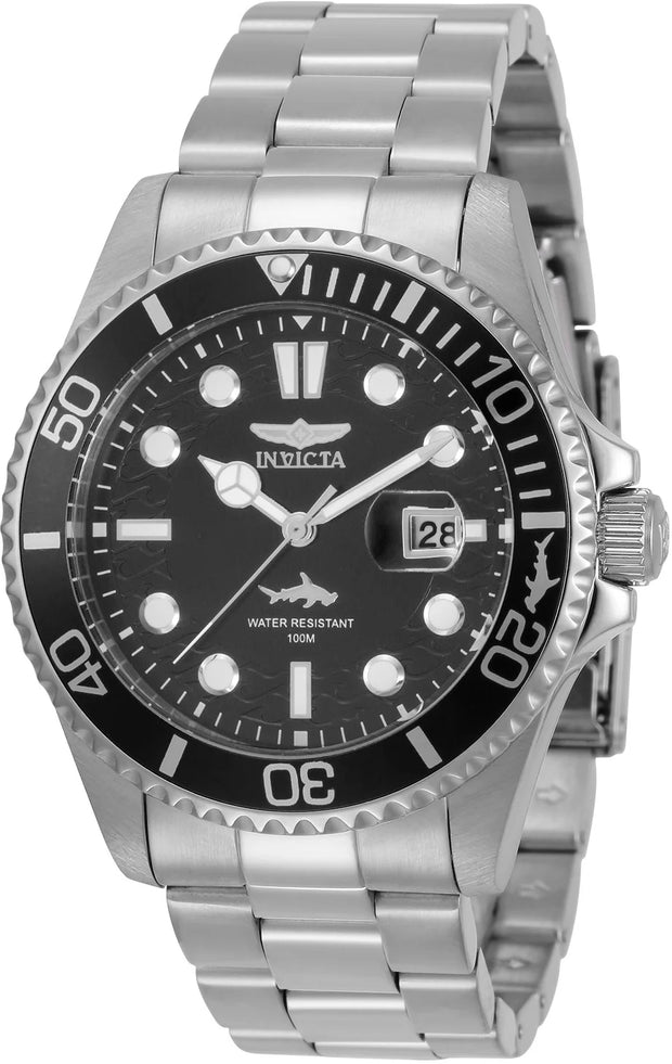Invicta Men's 30018 Pro Diver  Quartz 3 Hand Black Dial Watch