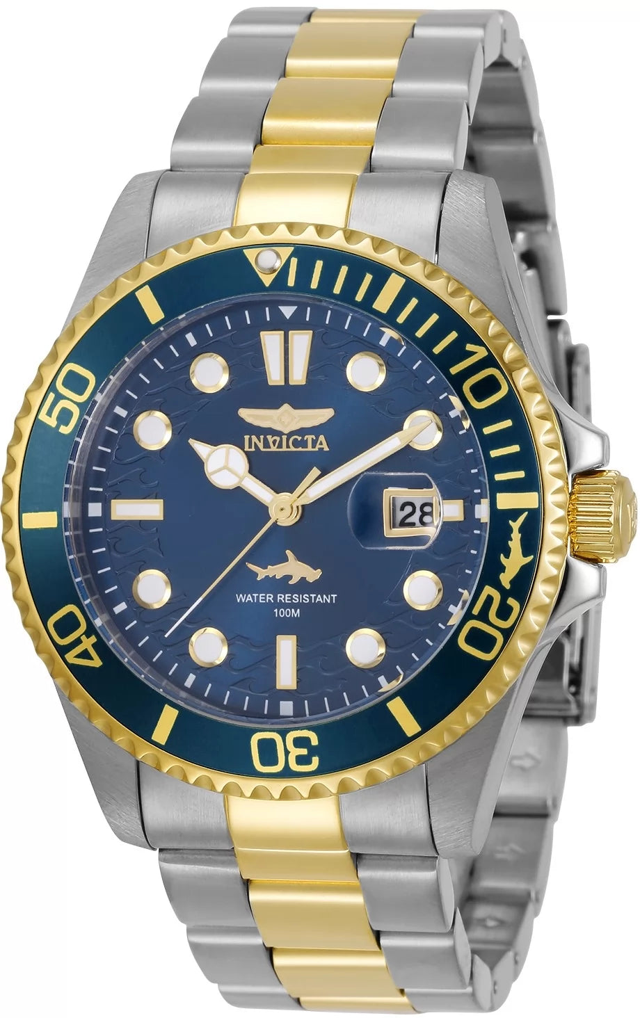 Invicta Women's 30021 Pro Diver Quartz 3 Hand Blue Dial Watch