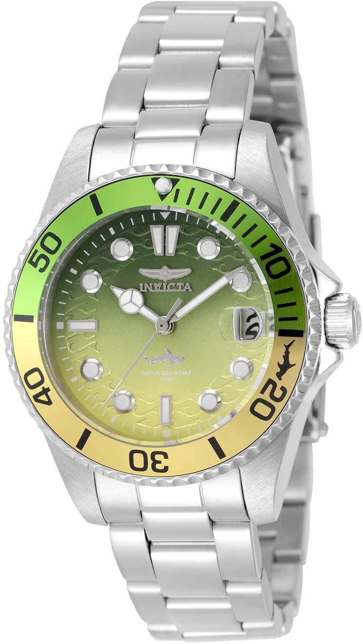 InvictaWomen's 50922 Pro Diver Quartz PC32 Yellow Dial Watch