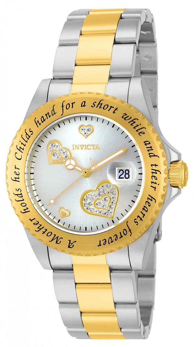 Invicta Women's 14730 Angel Quartz 3 Hand Silver Dial Watch