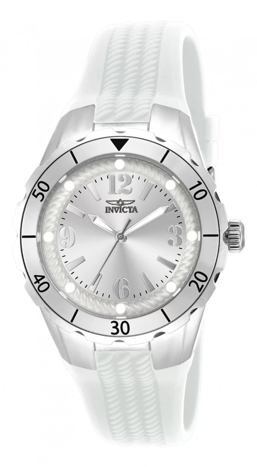 Invicta Women's 17479 Angel Quartz 3 Hand Silver Dial Watch