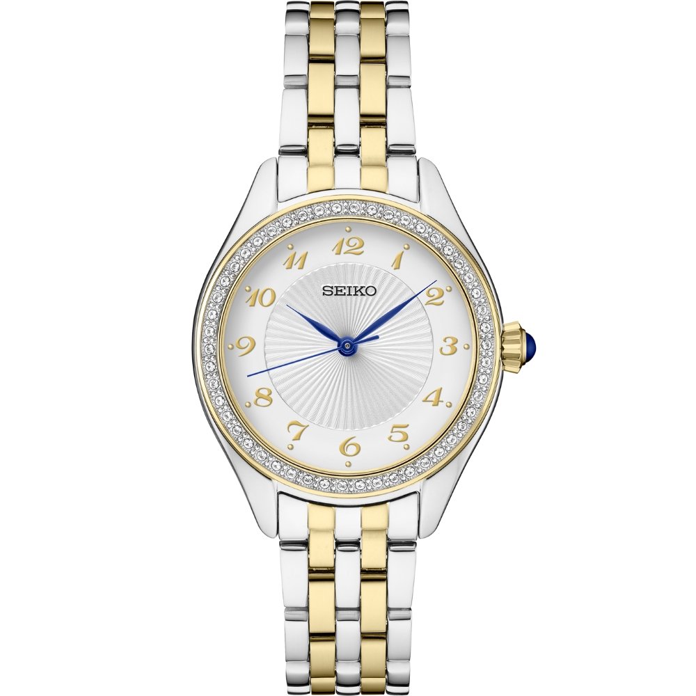 SUR392 Seiko Crystals Quartz White Dial Ladies Watch