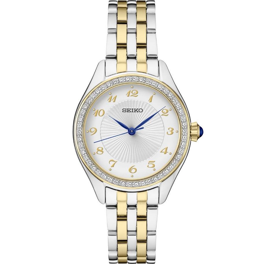 SUR392 Seiko Crystals Quartz White Dial Ladies Watch
