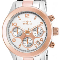 Invicta Women's 19220 Angel Quartz 3 Hand Silver, Rose Gold Dial Watch