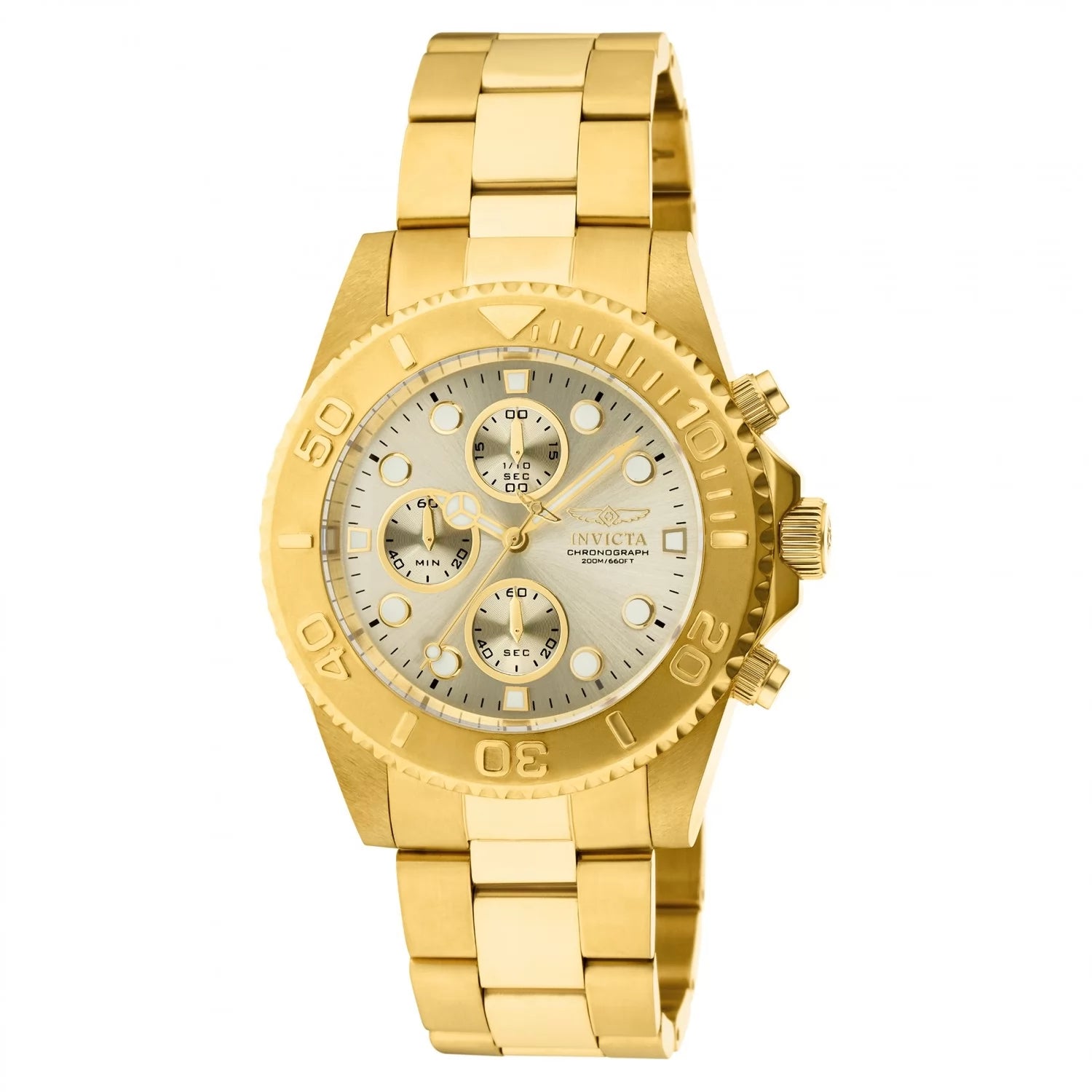Invicta Men's 1774 Pro Diver  Quartz Chronograph Champagne Dial Watch