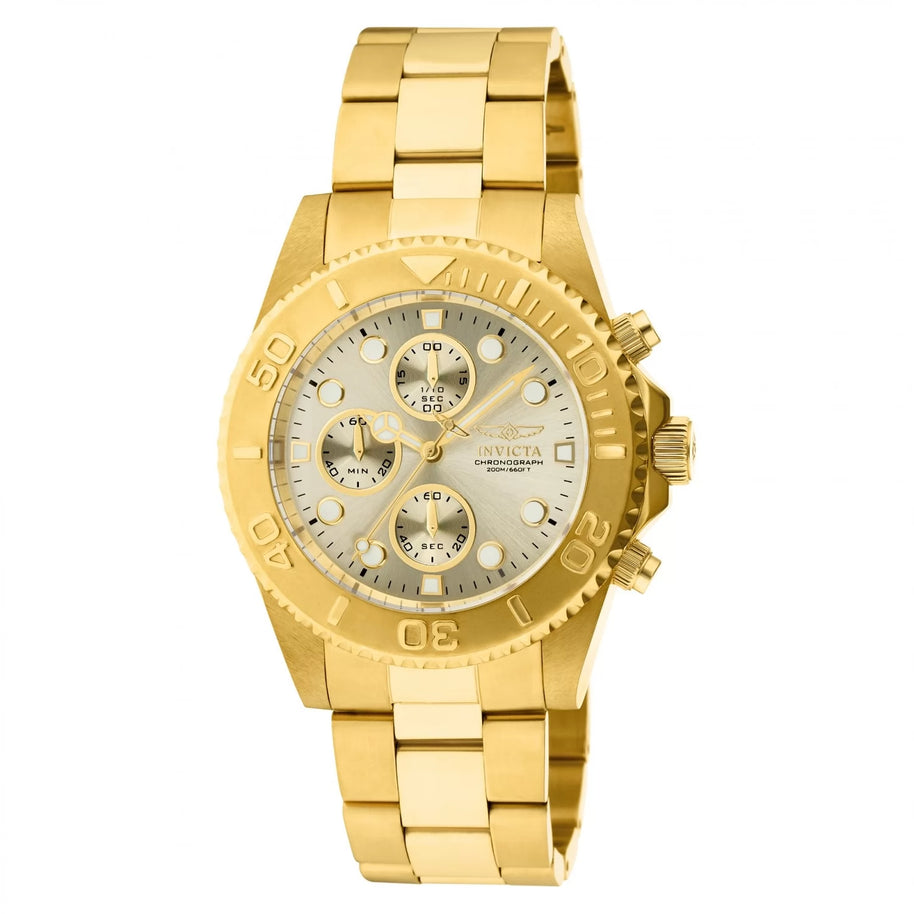 Invicta Men's 1774 Pro Diver  Quartz Chronograph Champagne Dial Watch
