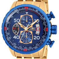 Invicta Men's 19173 Aviator  Quartz Chronograph Blue Dial Watch