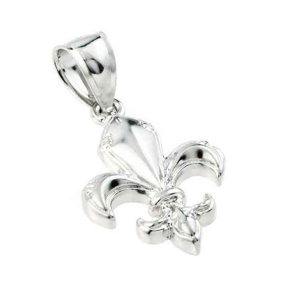 .925 Sterling Silver French Fleur-de-Lis Charm Pendant