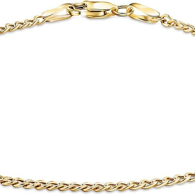 10K Yellow Gold Curb Cuban Anklet