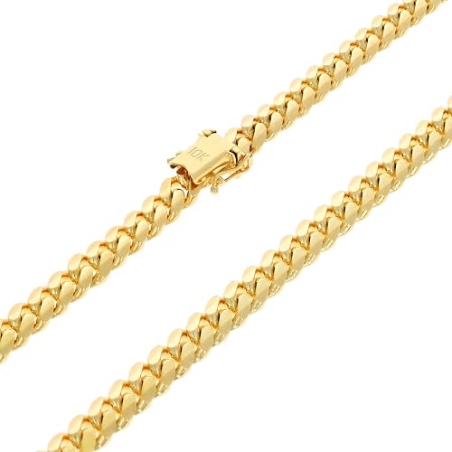 10K Yellow Gold Miami Cuban Bracelet
