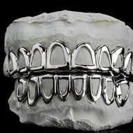 Custom Open Face Silver Grillz