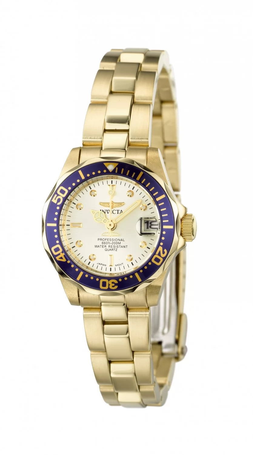 Invicta Women's 4610 Pro Diver  Quartz 3 Hand Champagne Dial Watch