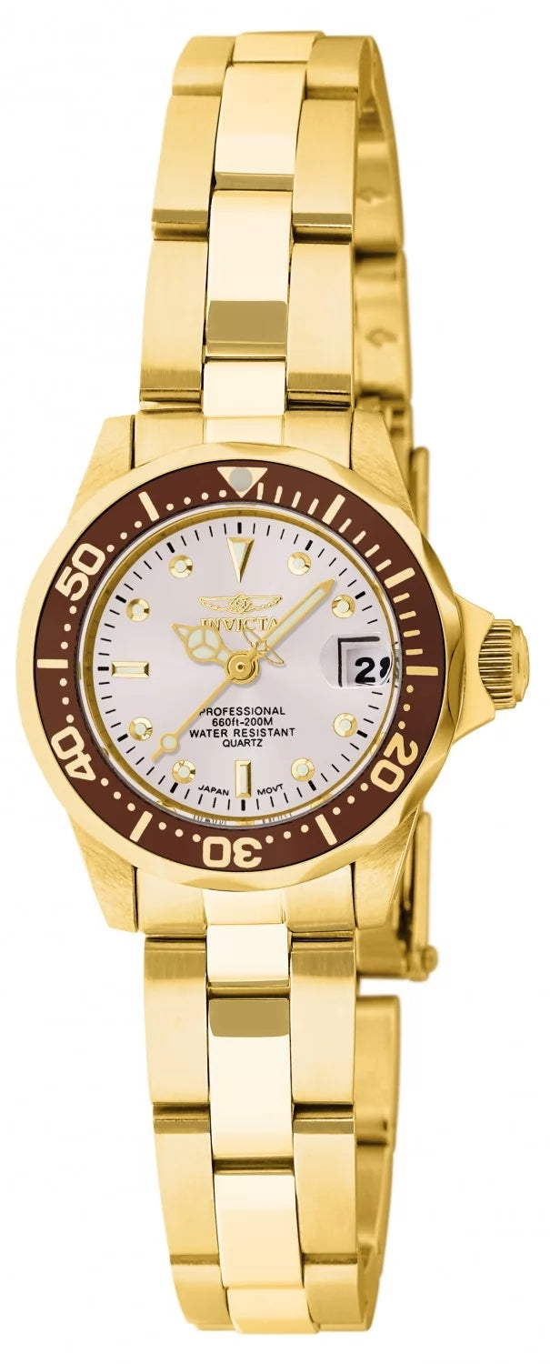 Invicta Women's 11444 Pro Diver Quartz 3 Hand White Dial Watch