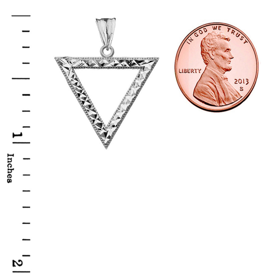 Gold Chic Open Triangle Pendant Necklace (Available in Yellow/Rose/White)