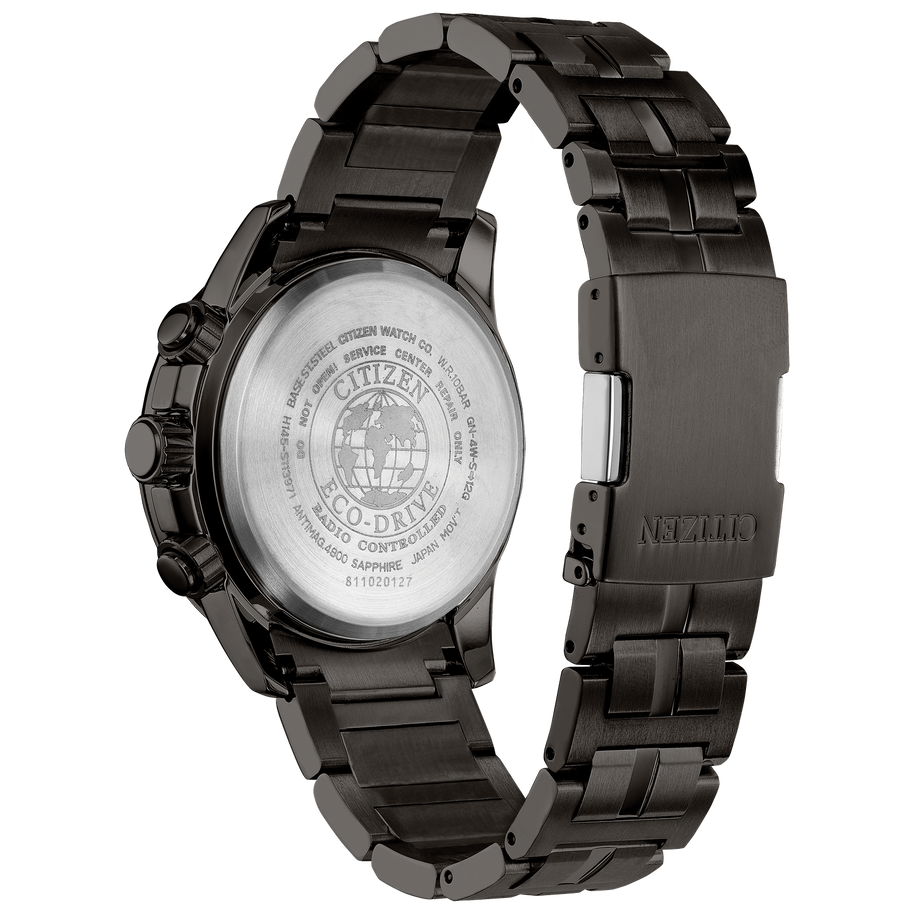 CB5887-55H Citizen Eco Drive PCAT Chronograph Black Dial Watch