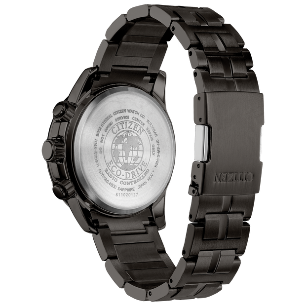 CB5887-55H Citizen Eco Drive PCAT Chronograph Black Dial Watch