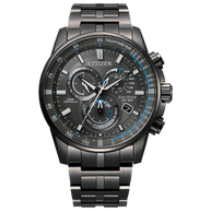 CB5887-55H Citizen Eco Drive PCAT Chronograph Black Dial Watch