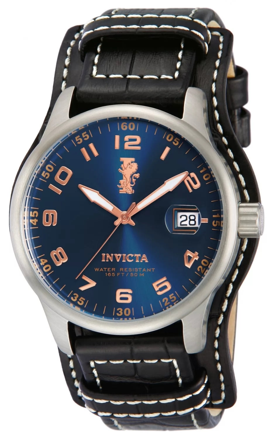Invicta Men's 12978 I-Force  Quartz 3 Hand Blue Dial Watch