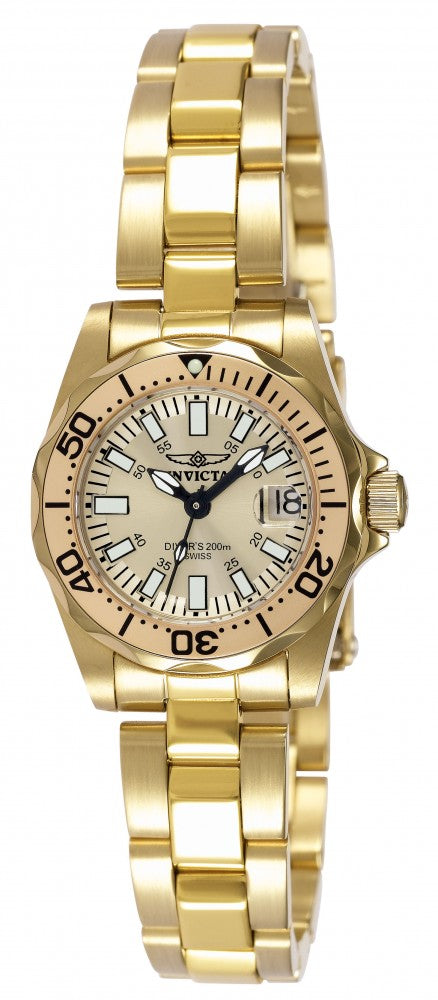 Invicta Women's 7065 Signature Quartz 3 Hand Champagne Dial Watch
