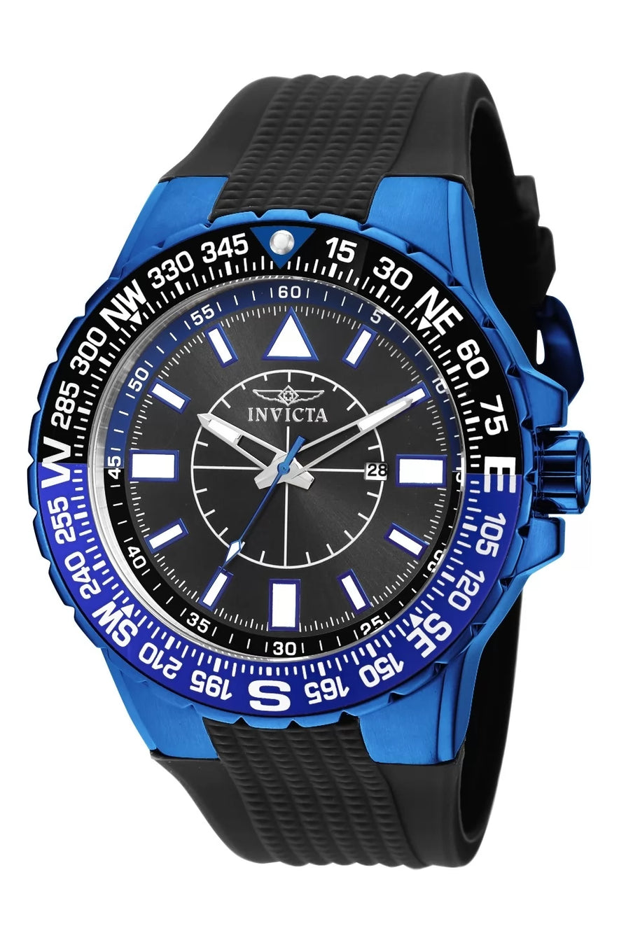 Invicta Men's 19269 Aviator  Quartz 3 Hand Black Dial Watch