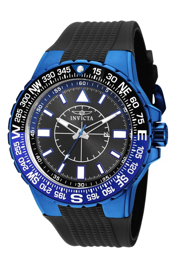 Invicta Men's 19269 Aviator  Quartz 3 Hand Black Dial Watch