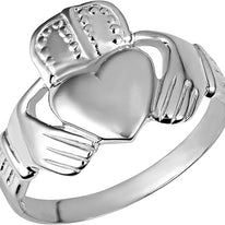 Gold Men's Symbolic Claddagh Ring (Available in Yellow/Rose/White Gold)