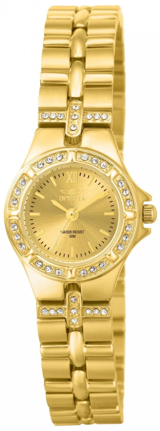 Invicta Women's 0134 Wildflower  Quartz 3 Hand Gold Dial Watch