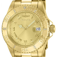 Invicta Men's 12820 Pro Diver Quartz 3 Hand Gold Dial Watch