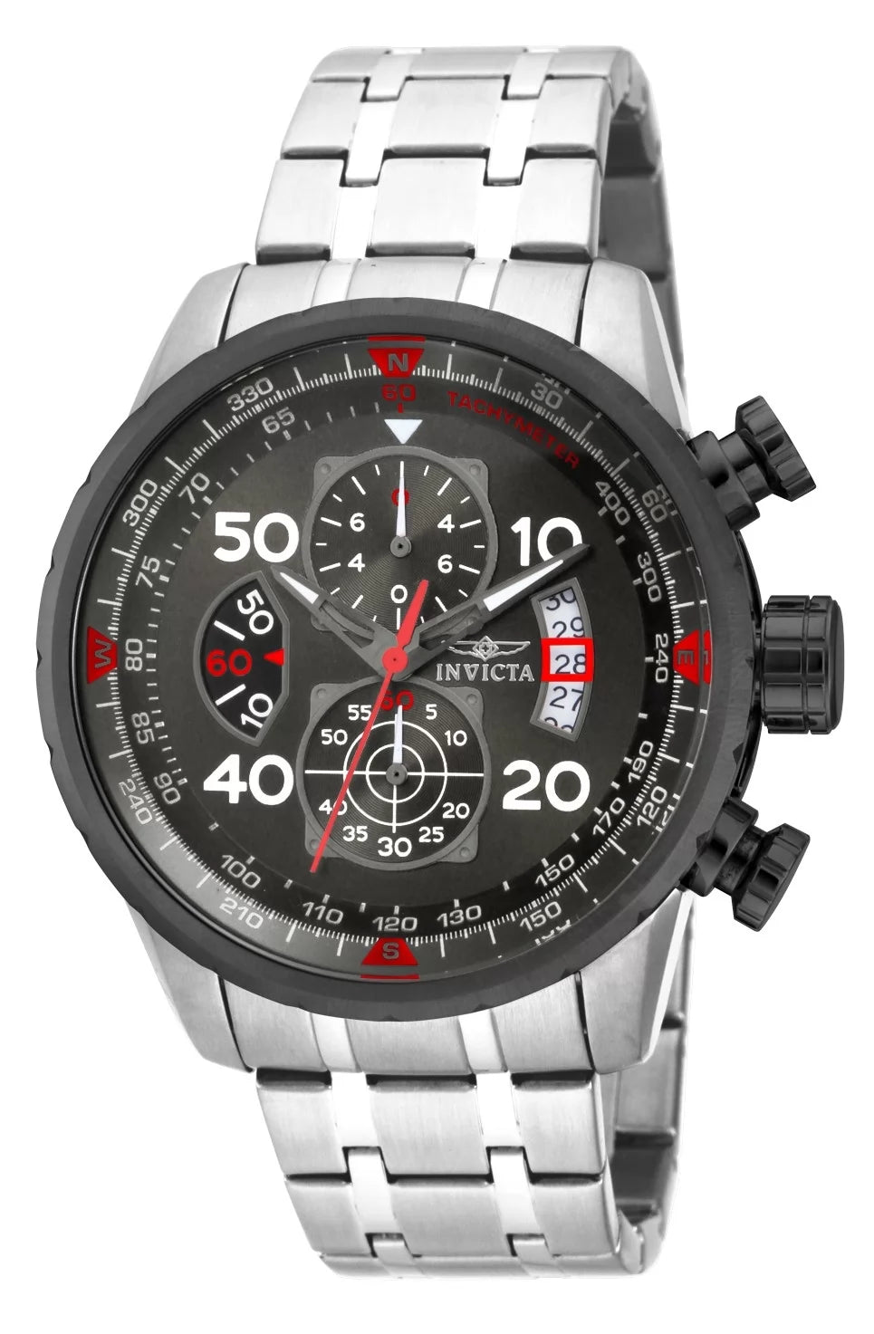 Invicta Women's 17204 Aviator Quartz Chronograph Gunmetal Dial Watch