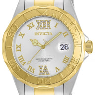 Invicta Women's 12852 Pro Diver Quartz 3 Hand Silver Dial Watch