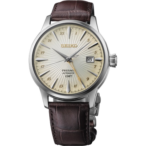 SSK041 Seiko Presage Cream Dial Brown Leather Men's Watch