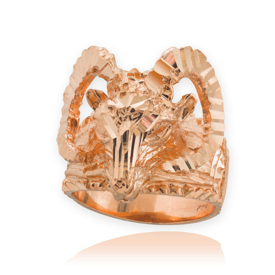 Gold Mountain Ram Aries Ring(Available in Yellow/Rose/White Gold)