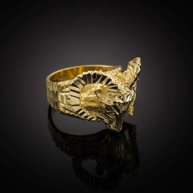 Gold Mountain Ram Aries Ring(Available in Yellow/Rose/White Gold)