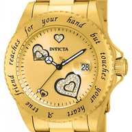 Invicta Women's 14733 Angel Quartz 3 Hand Gold Dial Watch