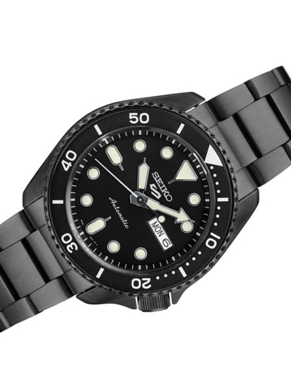 SRPD65 Seiko 5 Sports Black Dial Automatic Stainless Steel Men's Watch