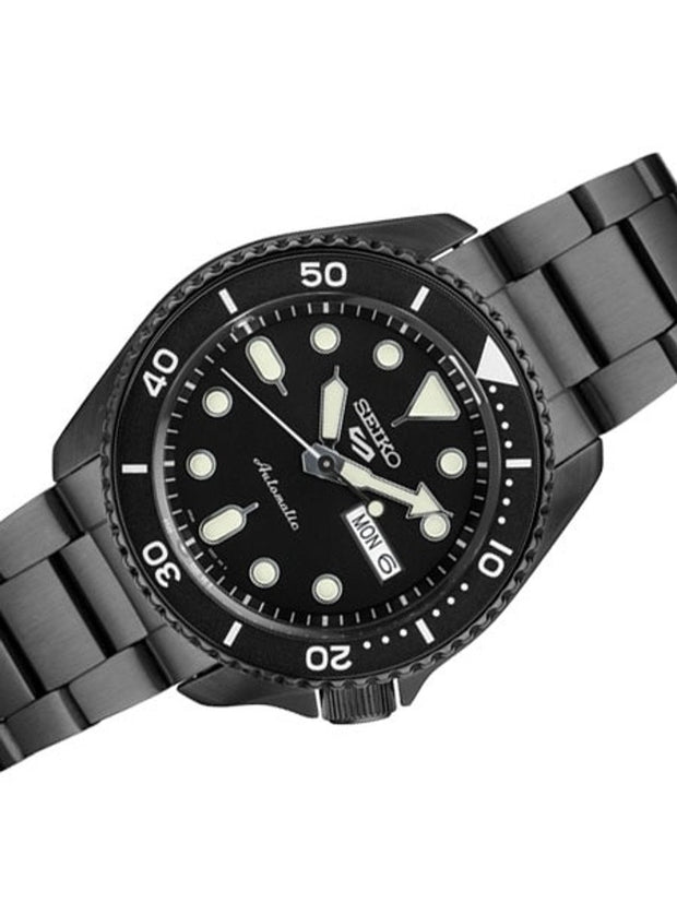 SRPD65 Seiko 5 Sports Black Dial Automatic Stainless Steel Men's Watch