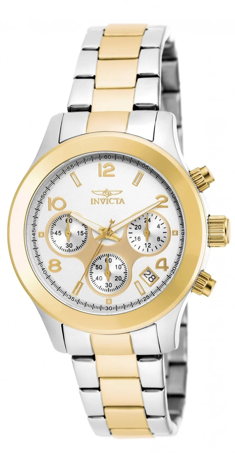 Invicta Women's 19219 Angel Quartz Multifunction Silver Dial Watch