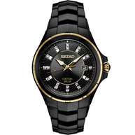 SNE506 Seiko Coutura Solar Black Dial Diamond Men's Watch