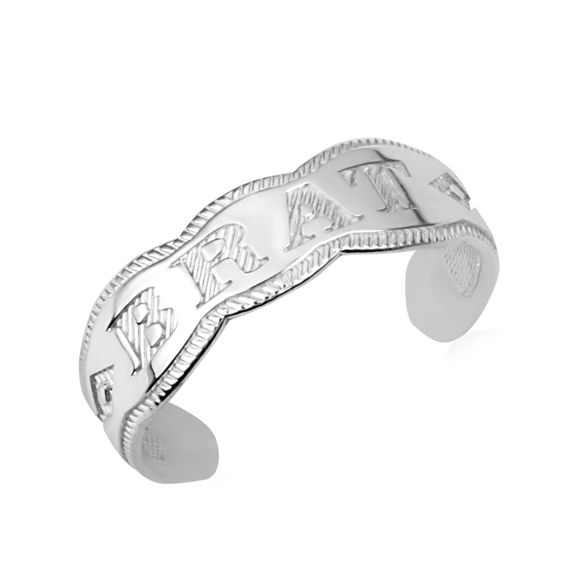 Gold Woman's Youthful Brat Toe Ring (Available in Yellow/White Gold)