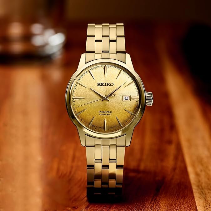 SRPK46 Seiko Presage Cocktail Gold Tone Men's Watch